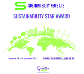 Sustainability Star Award:  Înscrieri până pe 30 noiembrie 2023